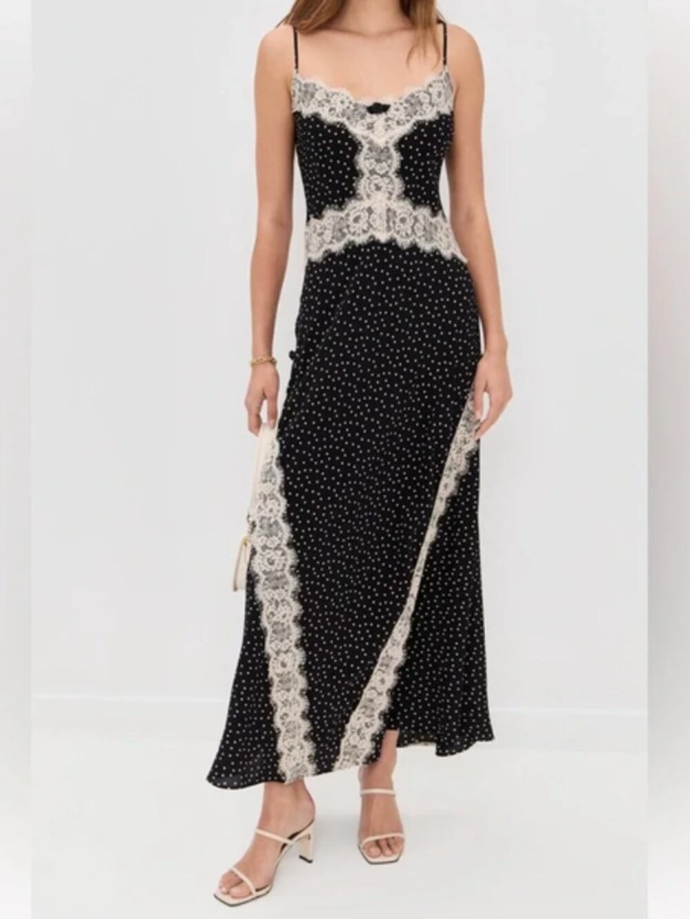 Hill House Home The Francesca Dress in black & white polka dots